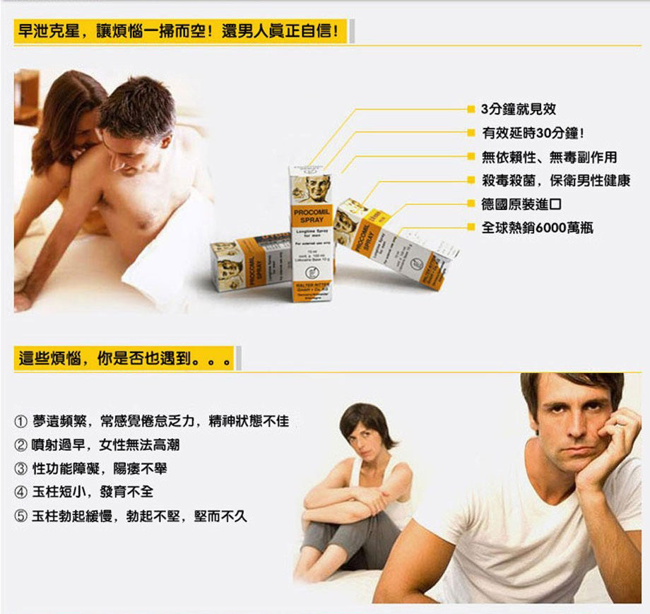 德國黑金剛持久噴霧功效